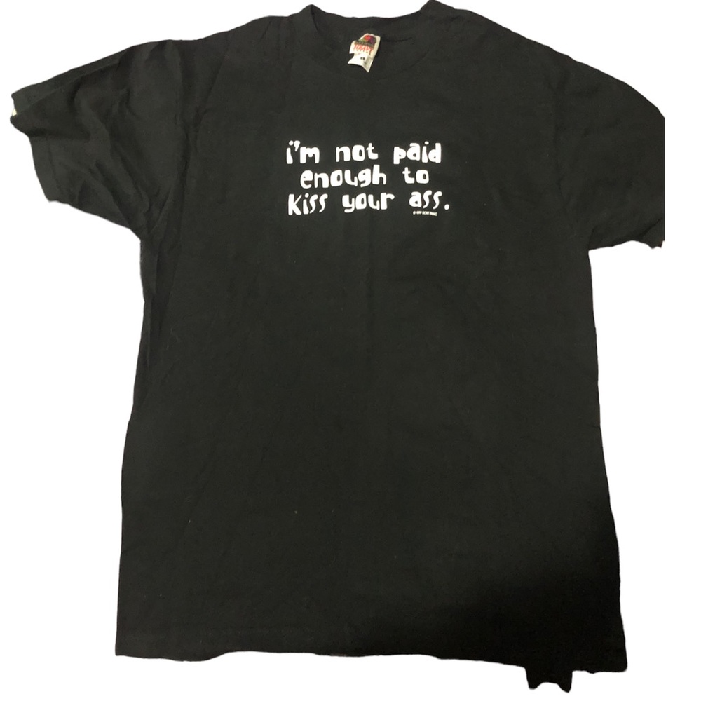 VINTAGE 1999 dont panic funny msg tee